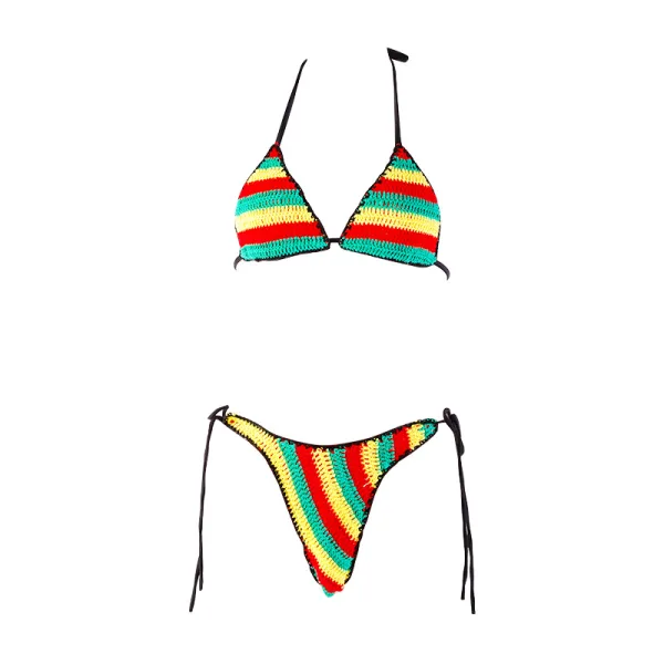 Rainbow Stripe Two-Piece Bikini