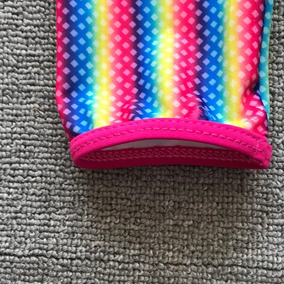 Rainbow Stripe Three-Piece Bikini Set