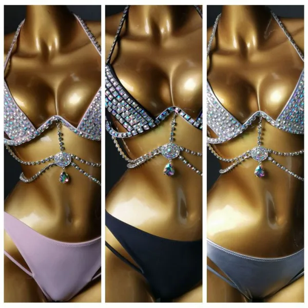 Tassel Detail Bikini Set with Embellished Cups