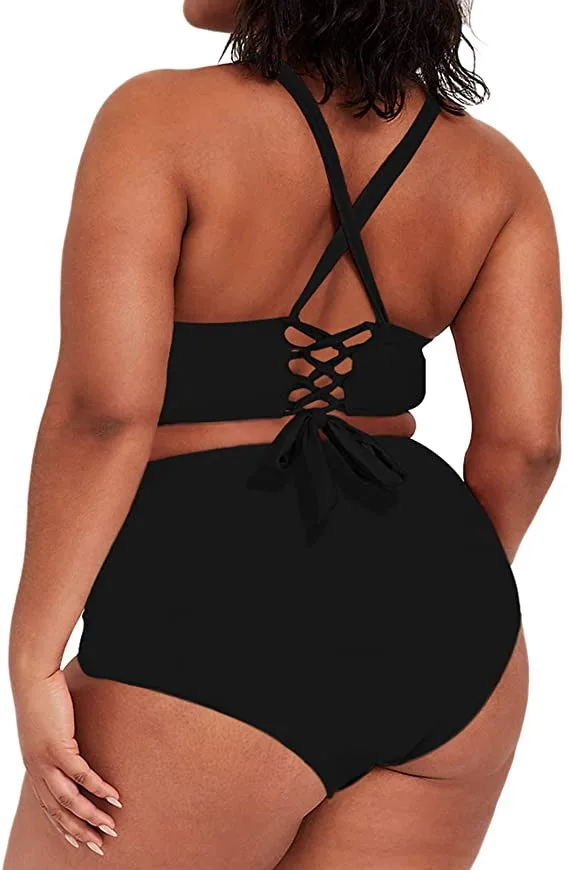 Classic High-Waist Two-Piece Bikini