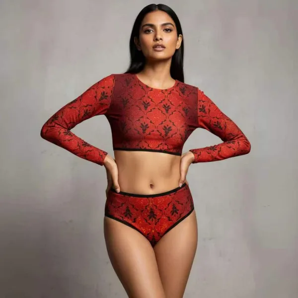 Night Sky Long-Sleeve One-Piece Swimsuit