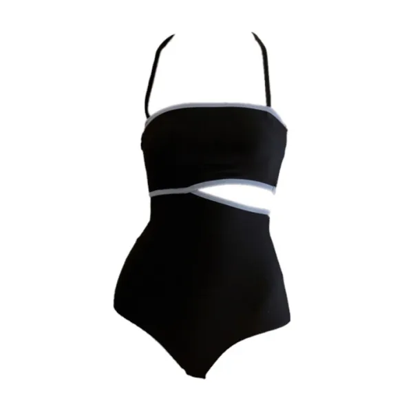 Retro Contrast One-Piece Swimsuit