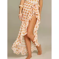 Orange Wrap Skirt