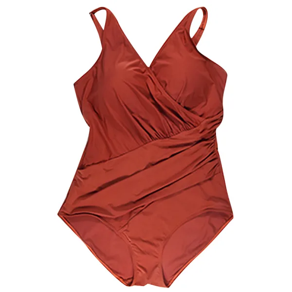 High-Waist Classic One-Piece Swimsuit