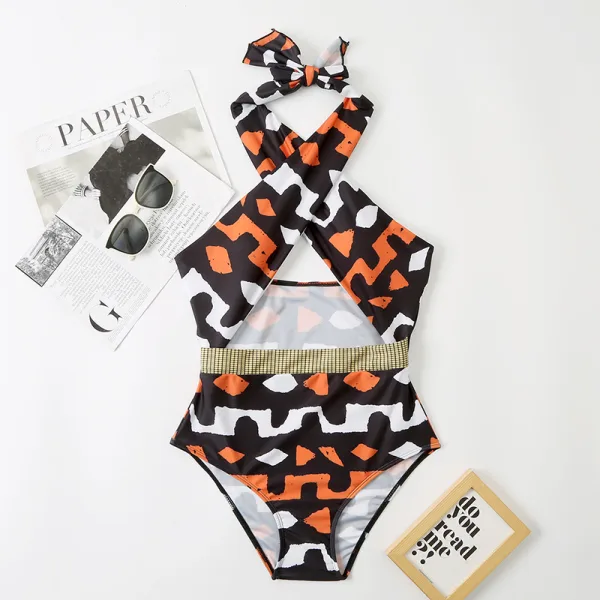 Halter Neck Backless One-Piece Swimsuit