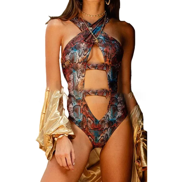 Serpent Print One-Piece Swimsuit