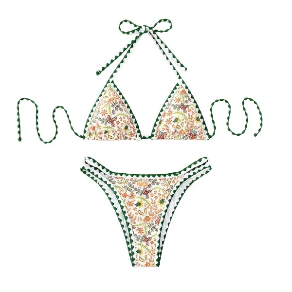 Botanical Halter Bikini Set