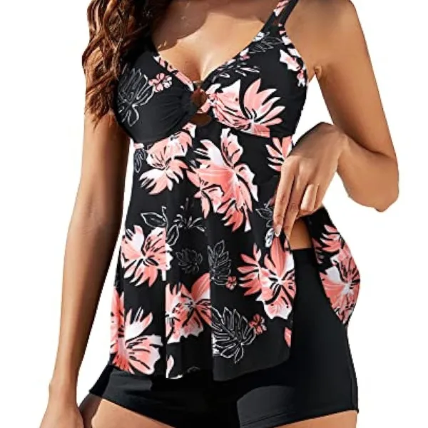 Luna Printed High-Waist Bikini and Skort Set